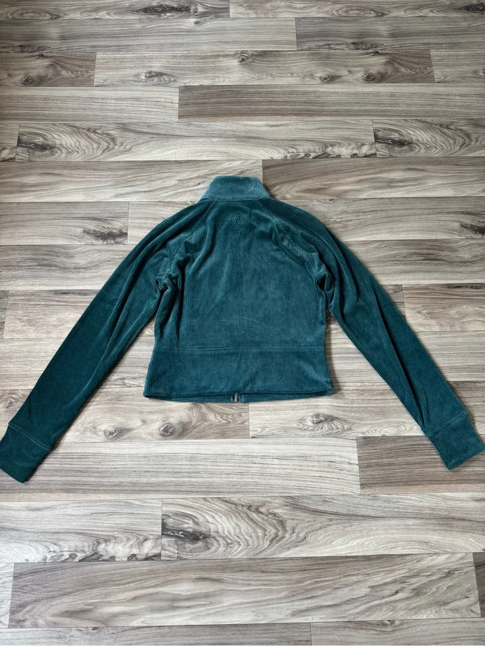 Lululemon Women's Scuba Track Jacket in Velvet Cord Storm Teal Size 8